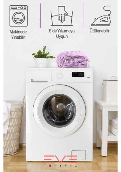 Doğal Pamuk Çift Kişilik Rainforce Kumaş Lastikli Çarşaf