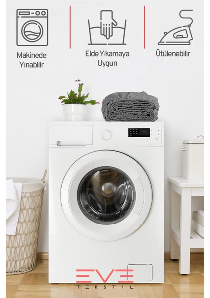 Doğal Pamuk Çift Kişilik Rainforce Kumaş Lastikli Çarşaf