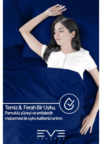 Pamuklu Çift Kişilik Rainforce Kumaş Lastikli Çarşaf ve Yastık Kılıfı Set