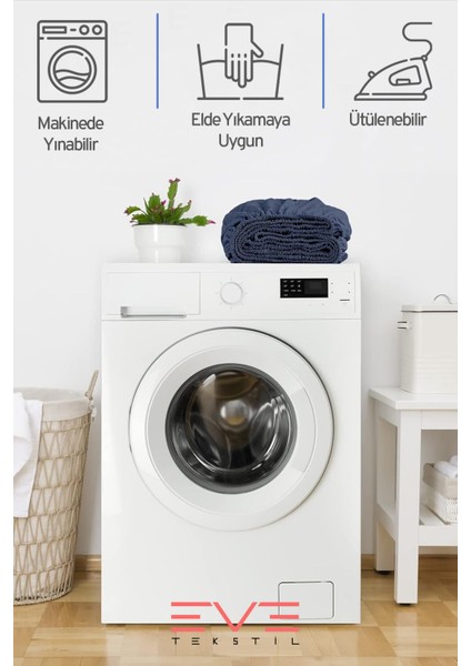 Pamuklu Çift Kişilik Rainforce Kumaş Lastikli Çarşaf ve Yastık Kılıfı Set