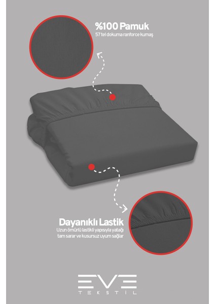 Doğal Pamuk Tek Kişilik Rainforce Kumaş Lastikli Çarşaf ve Yastık Kılıf Set