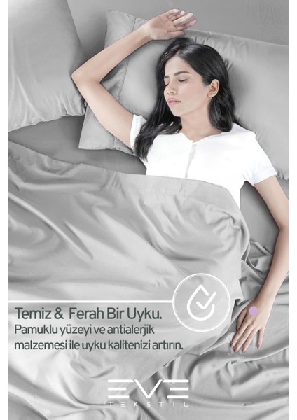 Doğal Pamuk Tek Kişilik Rainforce Kumaş Lastikli Çarşaf ve Yastık Kılıf Set