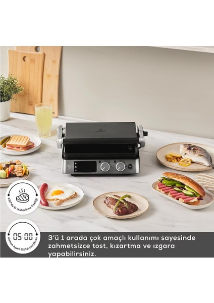 Compact Steel Sear And Grill Inox 2008 Izgara ve Tost Makinesi modelleri