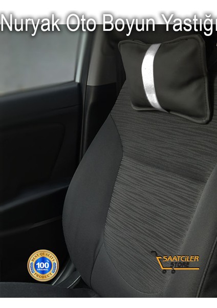 Toyota Yaris XP90 2005-2012 Oto Koltuk Beyaz Şerit Boyun Yastığı 2 Adet Mxgftz