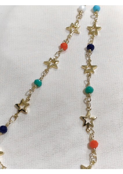 Yıldız Renkli Taşlı Kolye fiyatları
