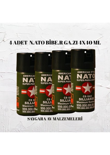 4 Adet Nat.o Bib.er Ga.zı 4X40 ml