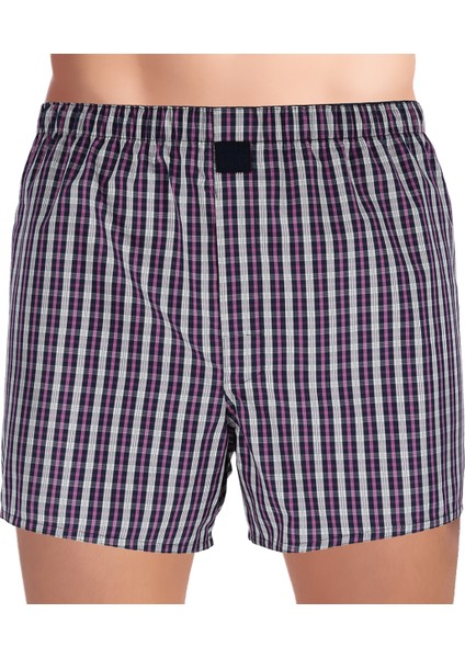 Fuşya Ekose Poplin Dokuma Erkek Boxer fiyatları