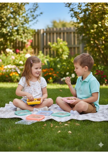5 Renkli Şeffaf Kapaklı Atıştırmalık, Gıda Saklama ve Çok Amaçlı Düzenleyici Kutular fırsatları