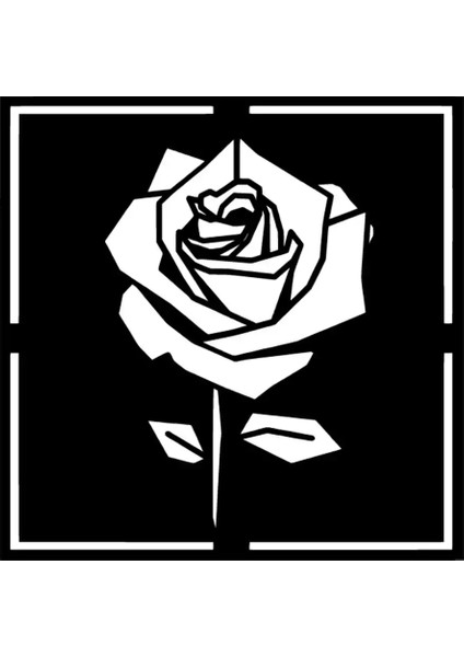 Geometrik Gül Sticker 30 x 30 cm