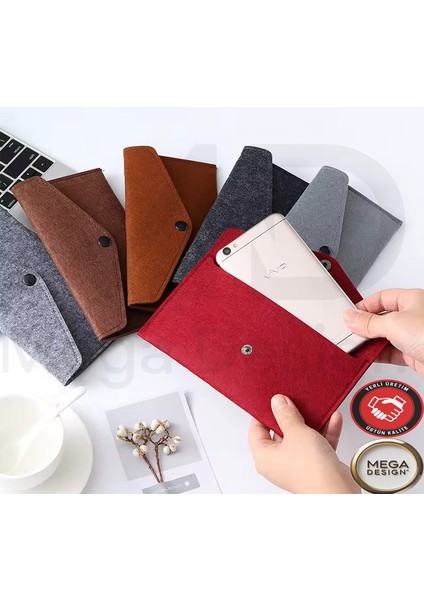 Şık Küçük Keçe Çanta Çıtçıtlı Düğmeli modelleri