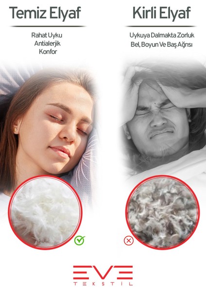 4 Adet Micro Silikon Elyaf Nonwoven Yıkanabilir Antialerjik Ev ve Hotel Yastık 50 x 70 cm 700 gr