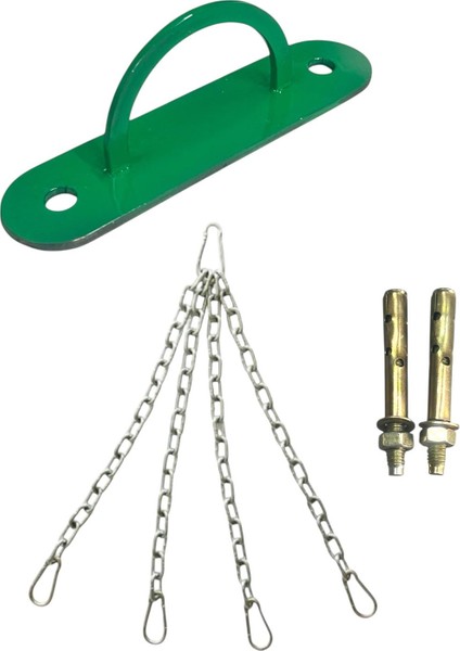 Oval Kesim 2 Dübel Boks Kum Torbası Tavana Asma Aparatı + 4 Kollu Zincir Takımı