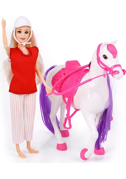 Jasmine Atlı Bebek Beyaz-Pembe fırsatları