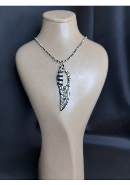 Mryart Bıçak Figürlü Metal Kolye