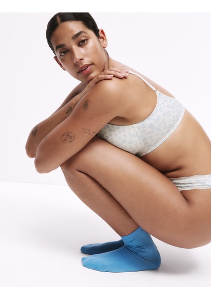 3'lü Balensiz Pamuklu T-Shirt Sütyeni Seti