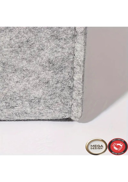 Geyik Figürlü Büyük Kapasiteli Şık Gri Keçe Çanta. indirimleri