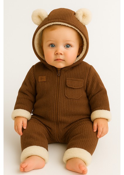 peluşlu Kadife Bebek Tulum – 6-24 Ay