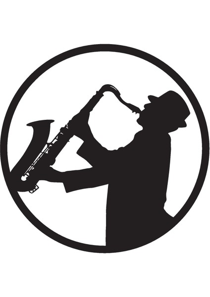 Caz Müzik Model 1 Oto Özel Yeni Sticker 25 x 25 cm