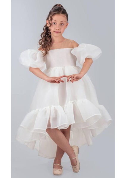 Fırfırlı Prenses Kız Çocuk Abiye Elbise Özel Gün ve Davet Elbisesi fiyatları