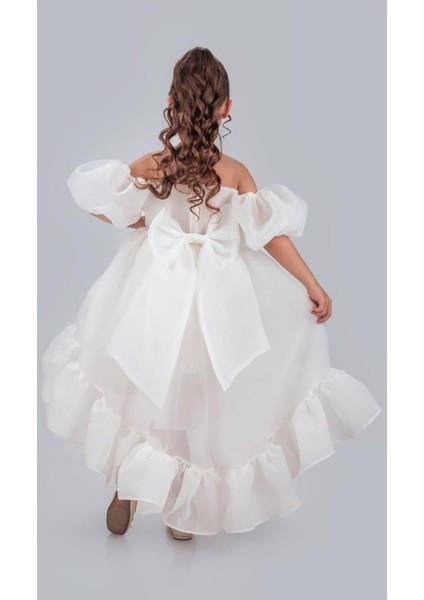 Fırfırlı Prenses Kız Çocuk Abiye Elbise Özel Gün ve Davet Elbisesi modelleri