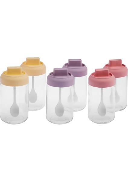 Forbs 6'lı Cam Kaşıklı Baharatlık