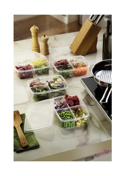 Mikrodalga ve Difrizde Kullanılabilen Saklama Kabı Seti 4'lü Beyaz S-412 fiyatları