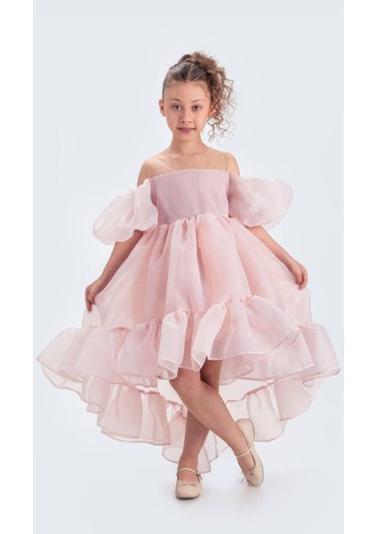Fırfırlı Prenses Kız Çocuk Abiye Elbise Özel Gün ve Davet Elbisesi fiyatları
