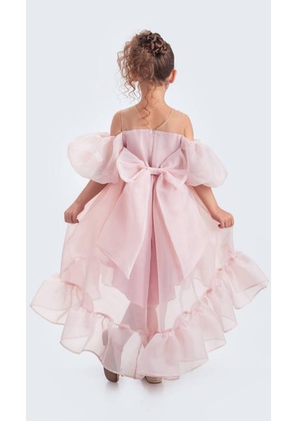 Fırfırlı Prenses Kız Çocuk Abiye Elbise Özel Gün ve Davet Elbisesi modelleri