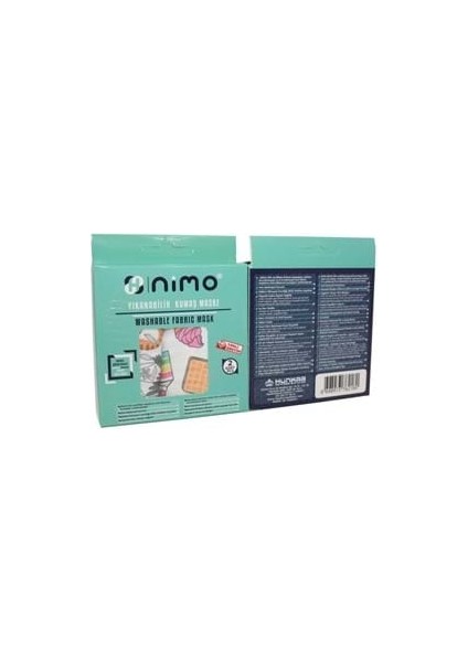 Nimo Yıkanabilir Kumaş Desenli Unisex Çocuk Maskesi 2'li