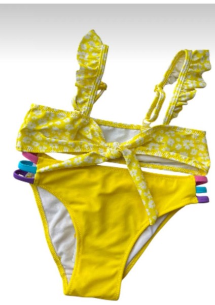 Sarı Normal Bel Bikini Takımı