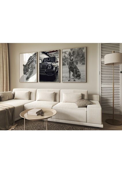 (Çerçevesiz) Siyah Beyaz Lüks Poster Moda Posteri, Ev Dekorasyonu, Oturma Odası Dekoru