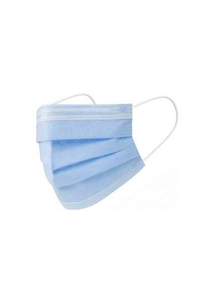 Sevgipozitif 3 Katlı Maske Mavi 10"lu