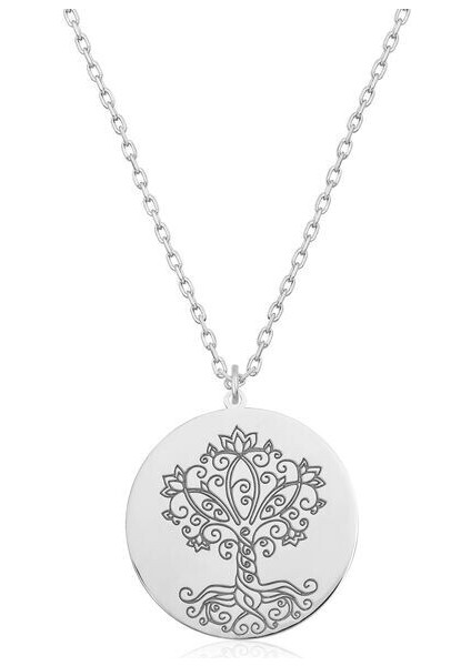 Hayat Ağacı 925 Ayar Gümüş Kadın Kolye