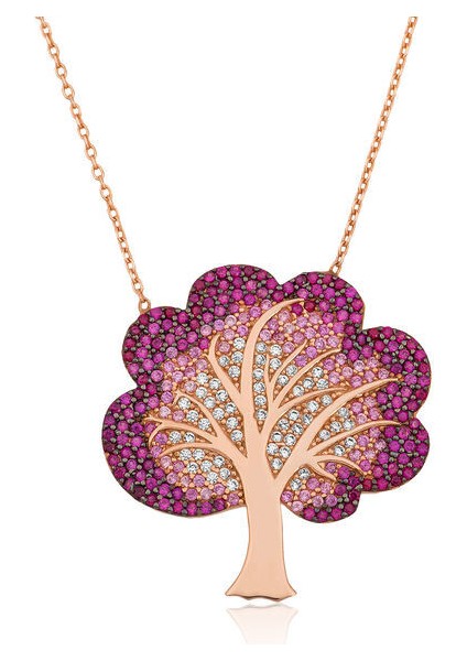 Hayat Ağacı 925 Ayar Gümüş Kadın Kolye