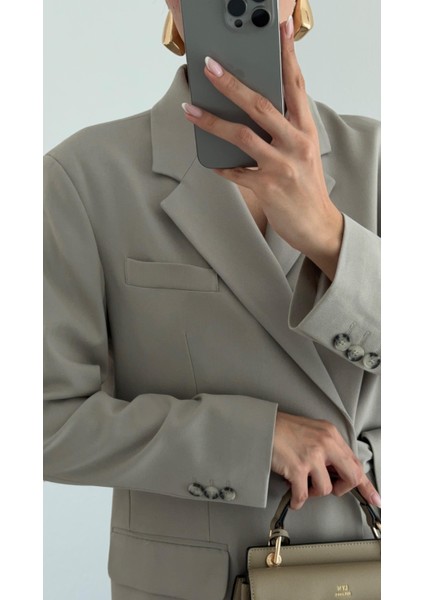 Yandan Bağlamalı Taupe Blazer fırsatları