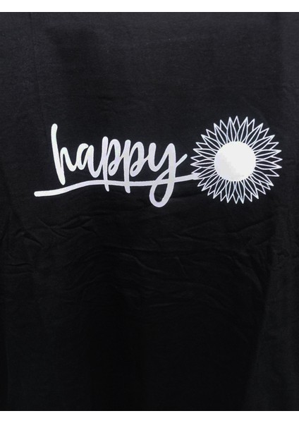 Önü Baskılı Oversize Kadın T-Shirt Bisiklet Yaka fiyatları