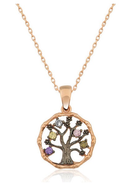 Hayat Ağacı 925 Ayar Gümüş Kadın Kolye