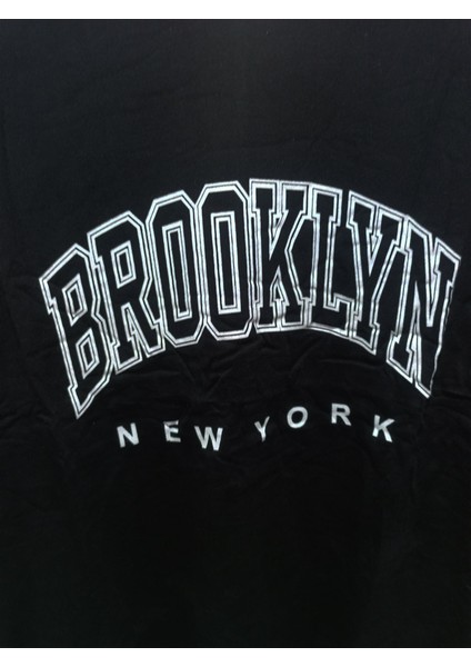 Önü Baskılı Oversize Kadın T-Shirt Bisiklet Yaka fiyatları