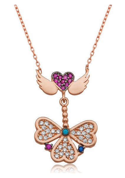 Yonca Melek Kanadı 925 Ayar Gümüş Kolye