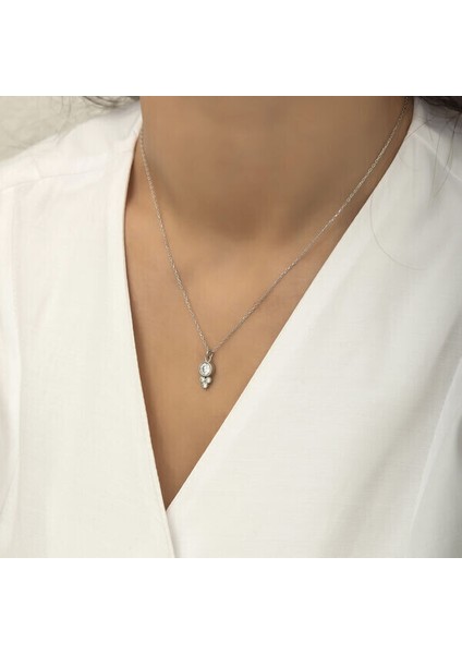 Tektaş 925 Ayar Gümüş Kadın Kolye