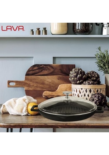 Döküm Izgara Tva Cam Kapaklı, 26 cm modelleri