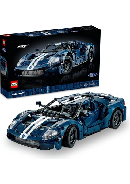 2022 Ford Gt 42154 - Yetişkinler Için Sergilenebilecek Bir Supercar Modeli Içeren Yaratıcı Model Yapım Seti (1466 Parça)
