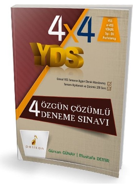 Pelikan Yds 4x4 Özgün Çözümlü Deneme Sınavı
