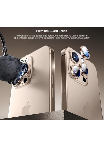 Iphone 15 Premium Safir Kamera Lens Koruyucu Hd Çekim, Maksimum Dayanıklılık