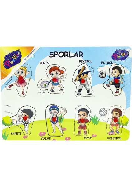 Ahşap Tutmalı Sporlar Yapboz fırsatları