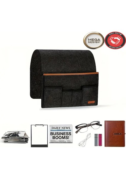 Koltuk Yanı Organizatörü. Uzaktan Kumandalar, Kitaplar ve Cihazlar Için Çok Cepli Depolama Çantası modelleri