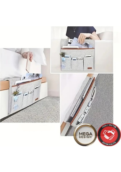 Koltuk Yanı Organizatörü. Uzaktan Kumandalar, Kitaplar ve Cihazlar Için Çok Cepli Depolama Çantası modelleri