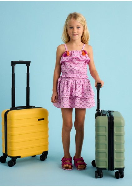 Kız Çocuk Desenli Fırfırlı Bluz 3186 modelleri