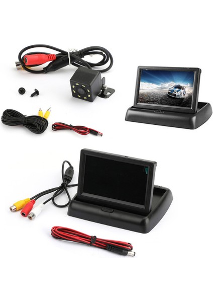 Araç Geri Görüş Kamerası | DS-4400 4.5″ Monitör 1080P Full Hd, 120° Geniş Açı, Gece Görüşlü, Universal Uy.