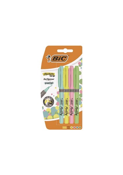 Bic Highlighter Grip Pastel Fosforlu Kalem 4 Renk 964859